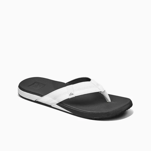 imageREEF Cushion Phantom Mens Flip Flop Ultra Soft Cushion FootbedWhiteCharcoal
