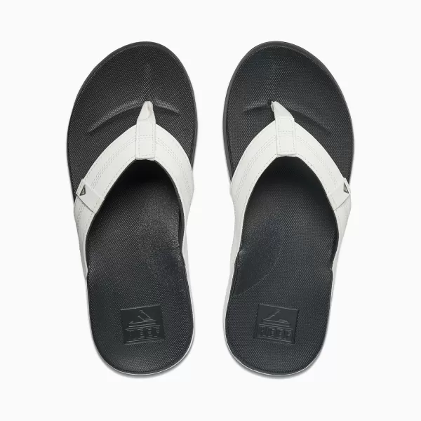 imageREEF Cushion Phantom Mens Flip Flop Ultra Soft Cushion FootbedWhiteCharcoal