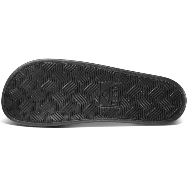 imageREEF Cushion Tradewind Mens Fashion Slides Adjustable Velcro Straps Ultra Soft Cushion Footbed Arch SupportBlack