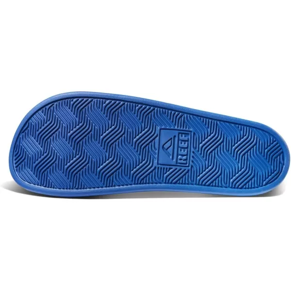 imageREEF Cushion Tradewind Mens Fashion Slides Adjustable Velcro Straps Ultra Soft Cushion Footbed Arch SupportBlackBlueBlack