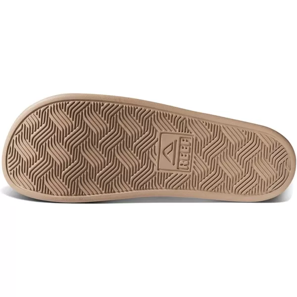 imageREEF Cushion Tradewind Mens Fashion Slides Adjustable Velcro Straps Ultra Soft Cushion Footbed Arch SupportBlackFossil