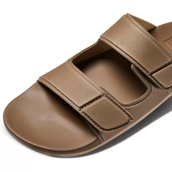 imageREEF Cushion Tradewind Mens Fashion Slides Adjustable Velcro Straps Ultra Soft Cushion Footbed Arch SupportFossil