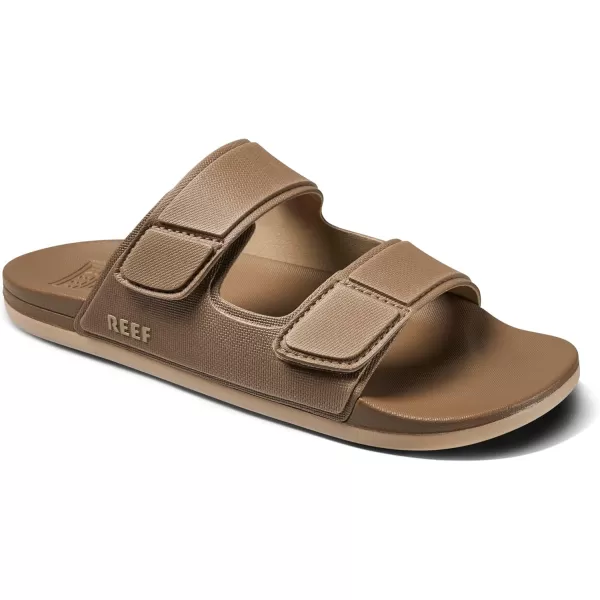 imageREEF Cushion Tradewind Mens Fashion Slides Adjustable Velcro Straps Ultra Soft Cushion Footbed Arch SupportFossil