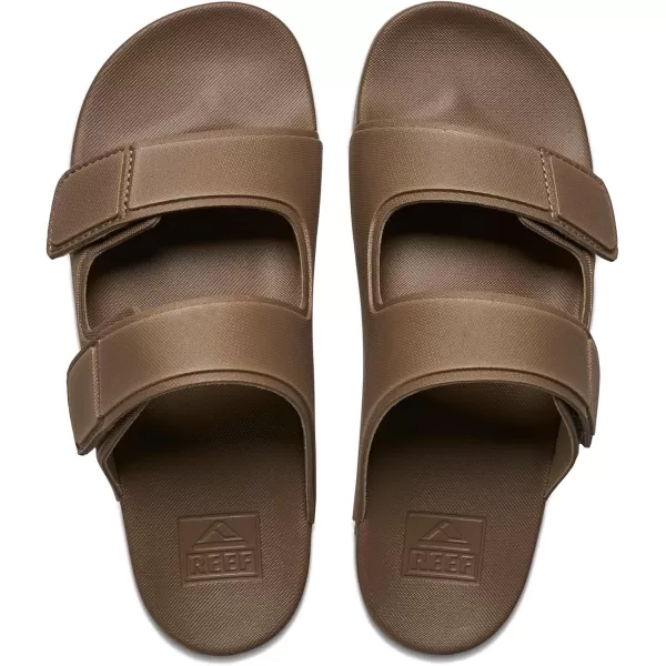 imageREEF Cushion Tradewind Mens Fashion Slides Adjustable Velcro Straps Ultra Soft Cushion Footbed Arch SupportFossil