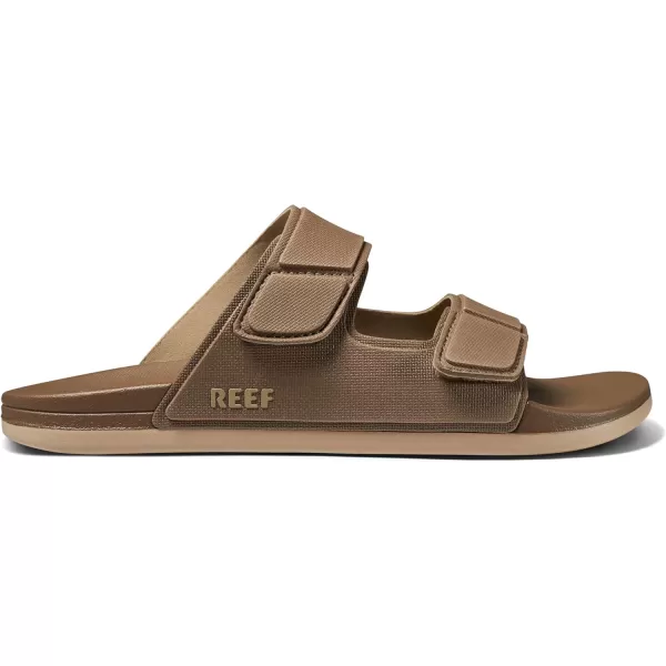 imageREEF Cushion Tradewind Mens Fashion Slides Adjustable Velcro Straps Ultra Soft Cushion Footbed Arch SupportFossil