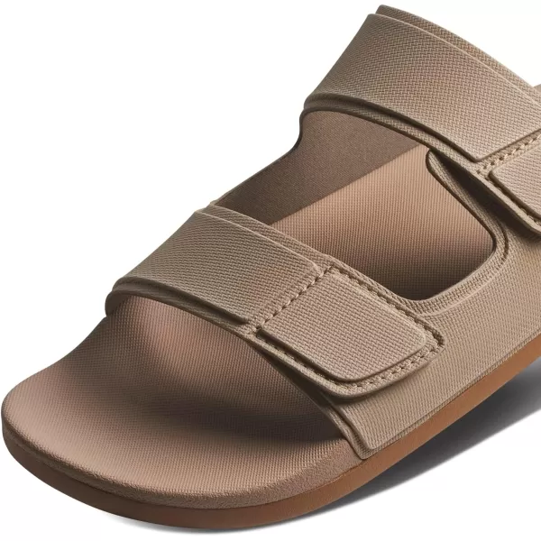 imageREEF Cushion Tradewind Mens Fashion Slides Adjustable Velcro Straps Ultra Soft Cushion Footbed Arch SupportSand