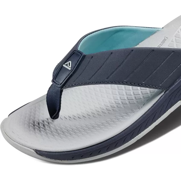 imageREEF Deckhand Mens Water Friendly Flip Flop Boat Friendly No Slip Traction Quick DryBlue Nights