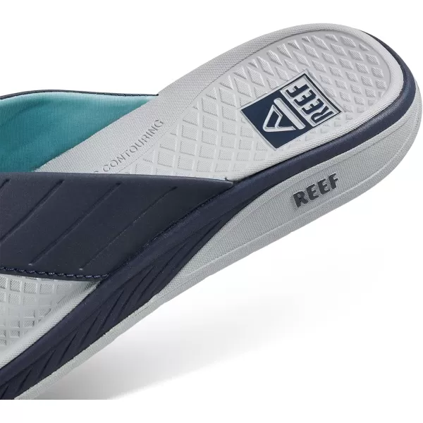 imageREEF Deckhand Mens Water Friendly Flip Flop Boat Friendly No Slip Traction Quick DryBlue Nights