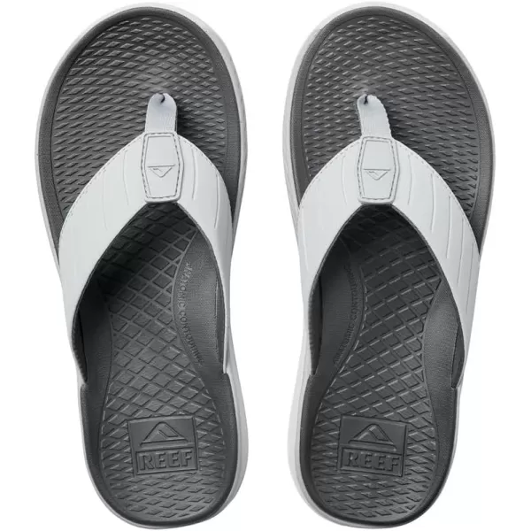 imageREEF Deckhand Mens Water Friendly Flip Flop Boat Friendly No Slip Traction Quick DryGrey