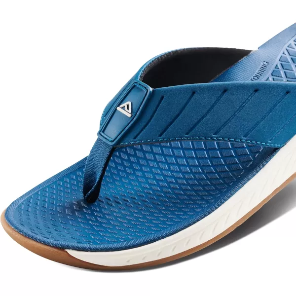 imageREEF Deckhand Mens Water Friendly Flip Flop Boat Friendly No Slip Traction Quick DryOcean Depths
