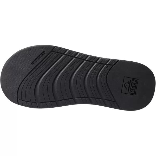 imageREEF Deckhand Mens Water Friendly Flip Flop Boat Friendly No Slip Traction Quick DryStormy Black