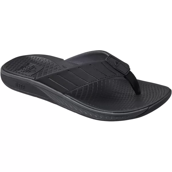 imageREEF Deckhand Mens Water Friendly Flip Flop Boat Friendly No Slip Traction Quick DryStormy Black