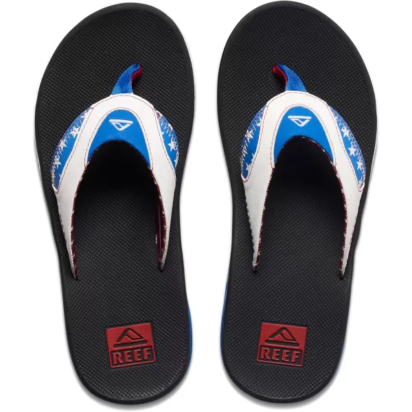 imageREEF Fanning Mens Bottle Opener Flip Flop Arch Support Durable Outsole Water Friendly1776 Black