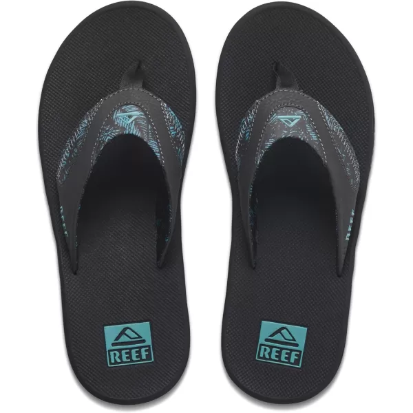 imageREEF Fanning Mens Bottle Opener Flip Flop Arch Support Durable Outsole Water FriendlyAquifer Palm