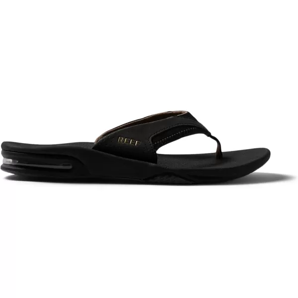 imageREEF Fanning Mens Bottle Opener Flip Flop Arch Support Durable Outsole Water FriendlyBlackBrown