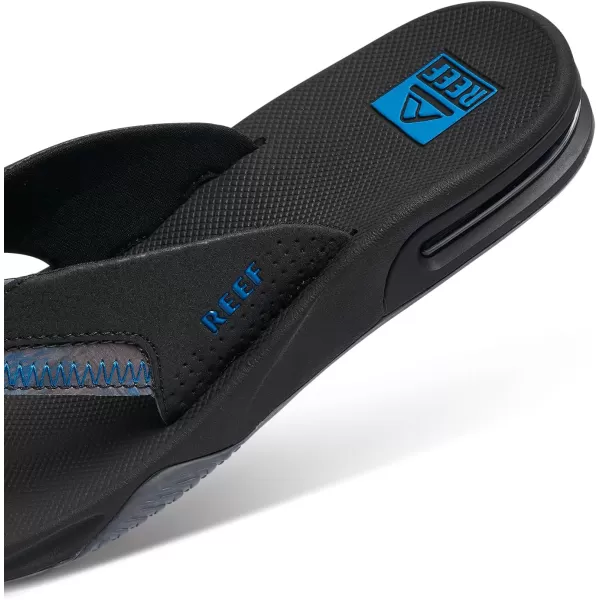 imageREEF Fanning Mens Bottle Opener Flip Flop Arch Support Durable Outsole Water FriendlyBlackPool Palm