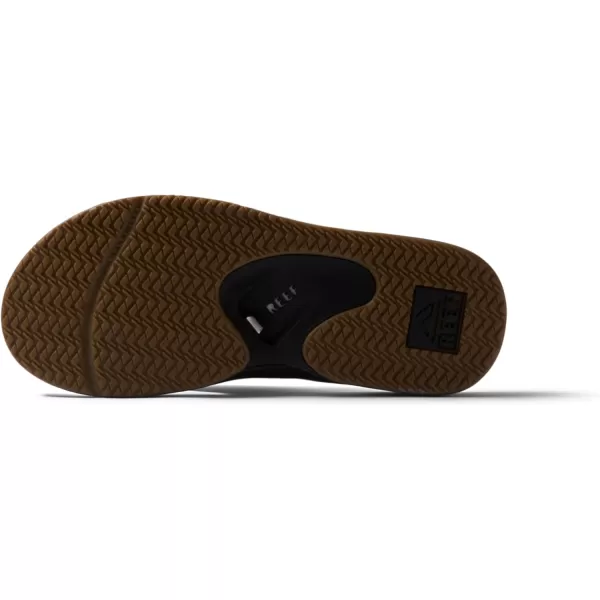 imageREEF Fanning Mens Bottle Opener Flip Flop Arch Support Durable Outsole Water FriendlyBlackSilver