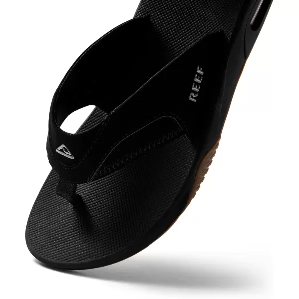 imageREEF Fanning Mens Bottle Opener Flip Flop Arch Support Durable Outsole Water FriendlyBlackSilver