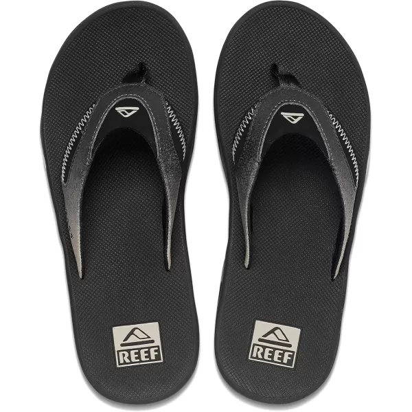 imageREEF Fanning Mens Bottle Opener Flip Flop Arch Support Durable Outsole Water FriendlyBlackTaupe Fade
