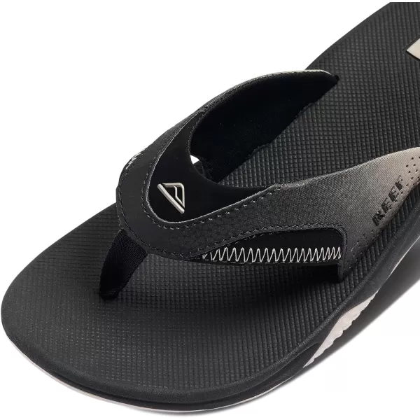 imageREEF Fanning Mens Bottle Opener Flip Flop Arch Support Durable Outsole Water FriendlyBlackTaupe Fade