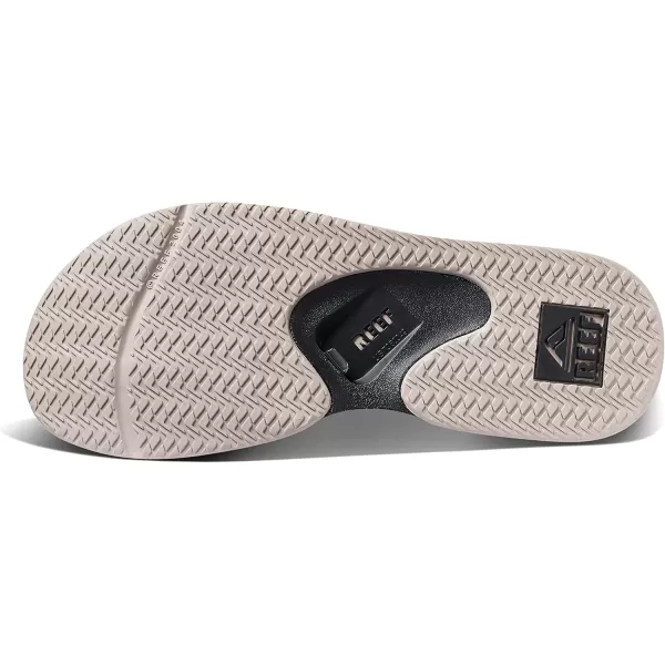 imageREEF Fanning Mens Bottle Opener Flip Flop Arch Support Durable Outsole Water FriendlyBlackTaupe Fade