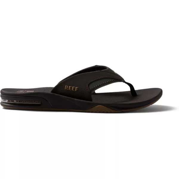 imageREEF Fanning Mens Bottle Opener Flip Flop Arch Support Durable Outsole Water FriendlyBrownGum