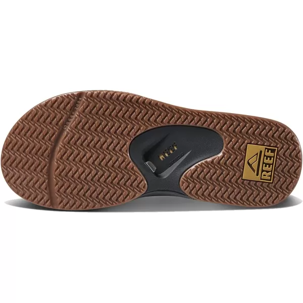 imageREEF Fanning Mens Bottle Opener Flip Flop Arch Support Durable Outsole Water FriendlyGrey Khaki