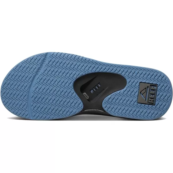 imageREEF Fanning Mens Bottle Opener Flip Flop Arch Support Durable Outsole Water FriendlyGreyLight Blue