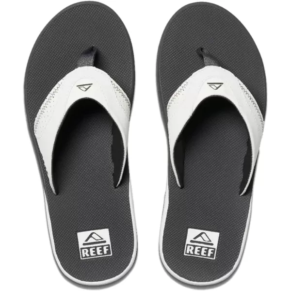 imageREEF Fanning Mens Bottle Opener Flip Flop Arch Support Durable Outsole Water FriendlyGreyWhite