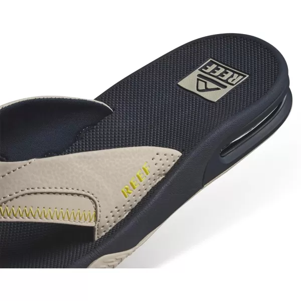 imageREEF Fanning Mens Bottle Opener Flip Flop Arch Support Durable Outsole Water FriendlyNavyOakLime