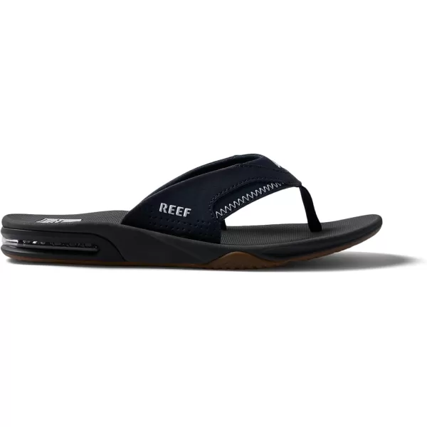 imageREEF Fanning Mens Bottle Opener Flip Flop Arch Support Durable Outsole Water FriendlyNavyShadow