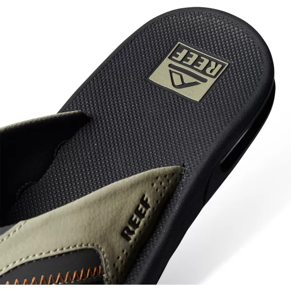 imageREEF Fanning Mens Bottle Opener Flip Flop Arch Support Durable Outsole Water FriendlyOliveSudan