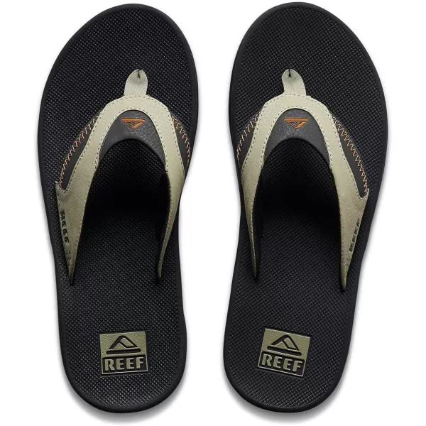 imageREEF Fanning Mens Bottle Opener Flip Flop Arch Support Durable Outsole Water FriendlyOliveSudan