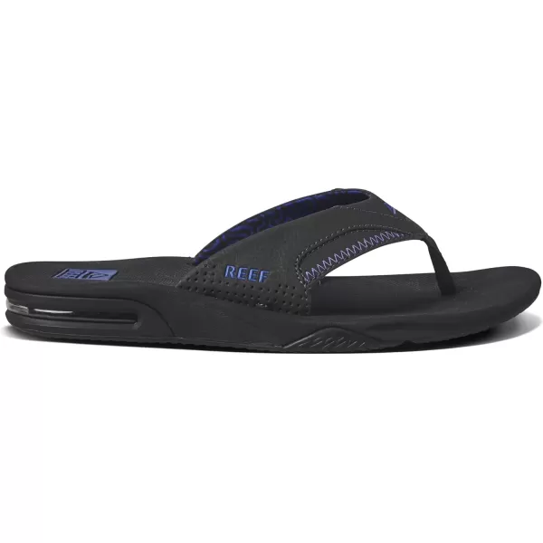 imageREEF Fanning Mens Bottle Opener Flip Flop Arch Support Durable Outsole Water FriendlyRavenPurple