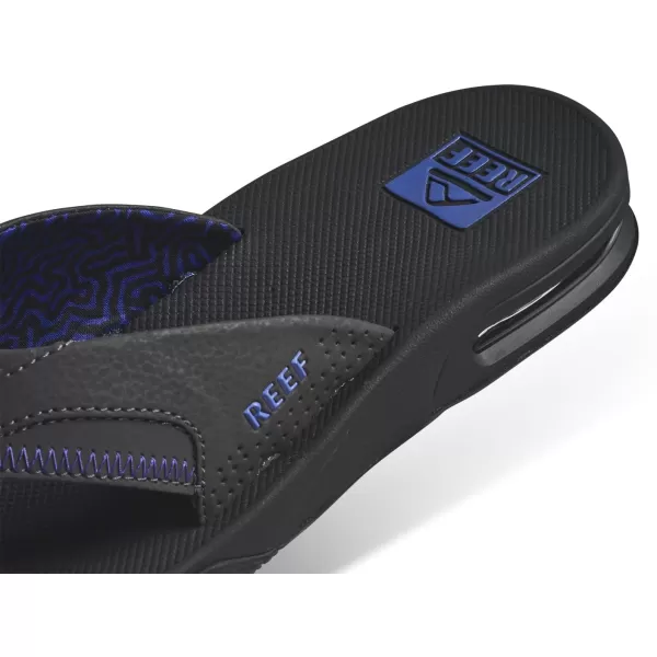 imageREEF Fanning Mens Bottle Opener Flip Flop Arch Support Durable Outsole Water FriendlyRavenPurple