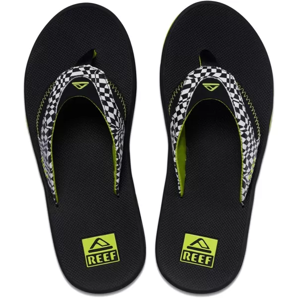 imageREEF Fanning Mens Bottle Opener Flip Flop Arch Support Durable Outsole Water FriendlySwell Checkers