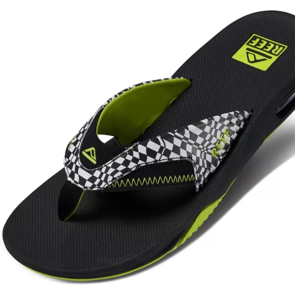 imageREEF Fanning Mens Bottle Opener Flip Flop Arch Support Durable Outsole Water FriendlySwell Checkers