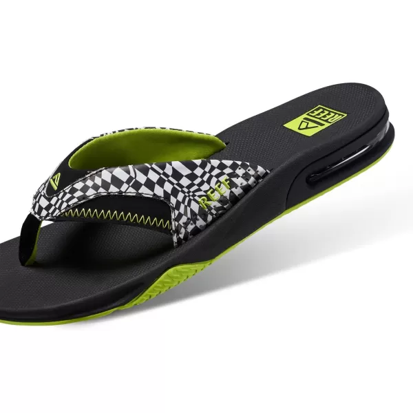 imageREEF Fanning Mens Bottle Opener Flip Flop Arch Support Durable Outsole Water FriendlySwell Checkers