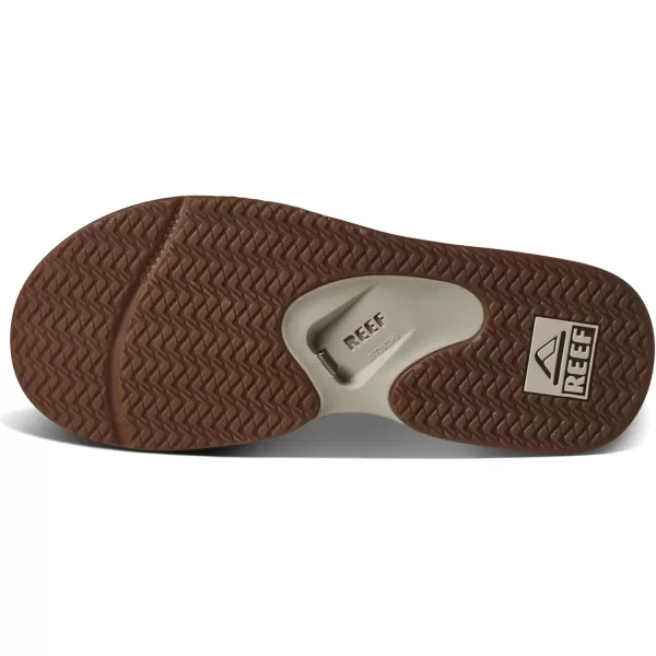 imageREEF Fanning Mens Bottle Opener Flip Flop Arch Support Durable Outsole Water FriendlyTan Suede