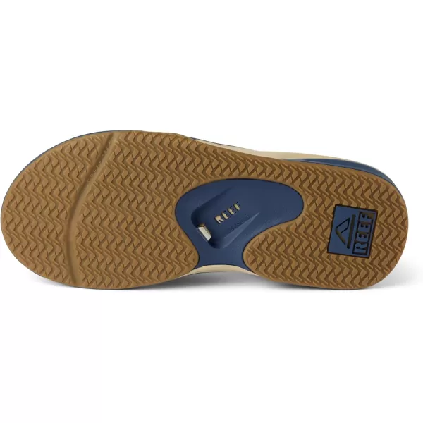imageREEF Fanning Mens Bottle Opener Flip Flop Arch Support Durable Outsole Water FriendlyTanNavyTan