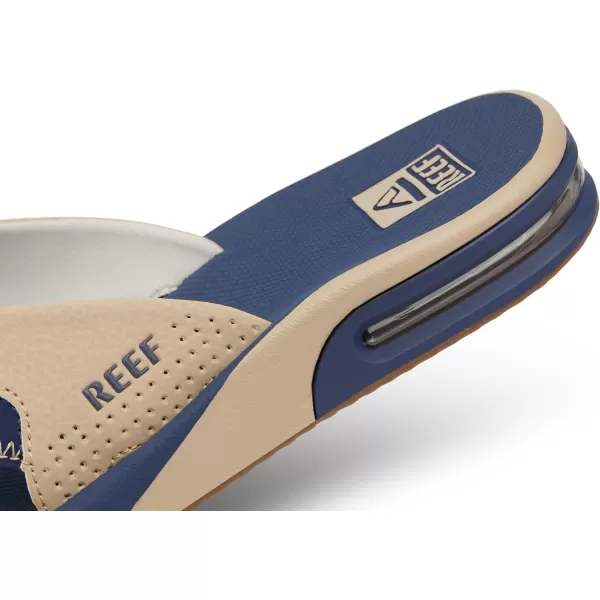 imageREEF Fanning Mens Bottle Opener Flip Flop Arch Support Durable Outsole Water FriendlyTanNavyTan