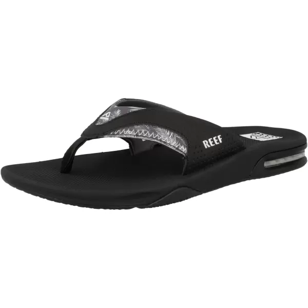 imageREEF Fanning Mens Bottle Opener Flip Flop Arch Support Durable Outsole Water FriendlyTropic Abyss