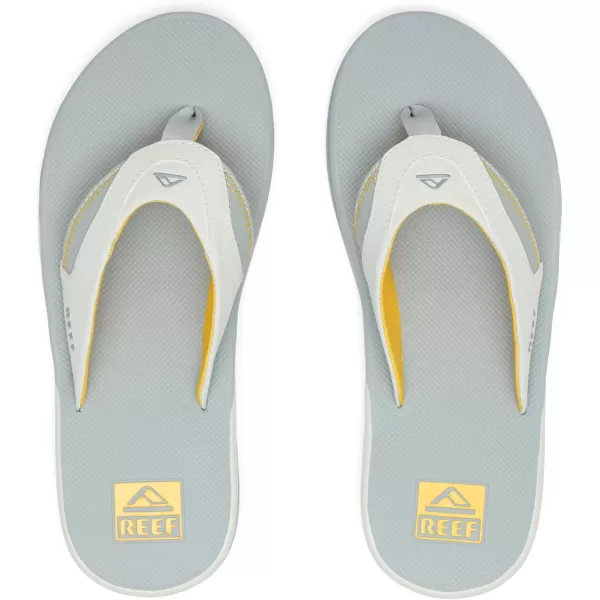 imageREEF Fanning Mens Bottle Opener Flip Flop Arch Support Durable Outsole Water FriendlyYellowGreyGrey