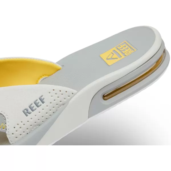imageREEF Fanning Mens Bottle Opener Flip Flop Arch Support Durable Outsole Water FriendlyYellowGreyGrey