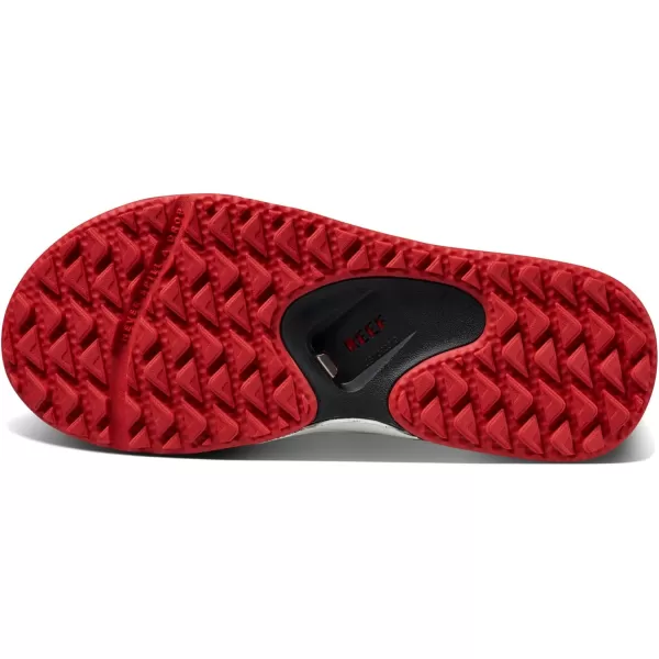 imageREEF Fanning Pregame Mens Bottle Opener Flip Flop Arch Support Durable Outsole Water FriendlyBlackRed