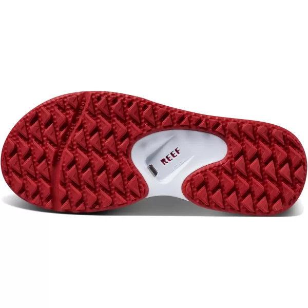 imageREEF Fanning Pregame Mens Bottle Opener Flip Flop Arch Support Durable Outsole Water FriendlyCrimsonWhite