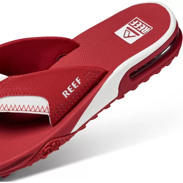 imageREEF Fanning Pregame Mens Bottle Opener Flip Flop Arch Support Durable Outsole Water FriendlyCrimsonWhite