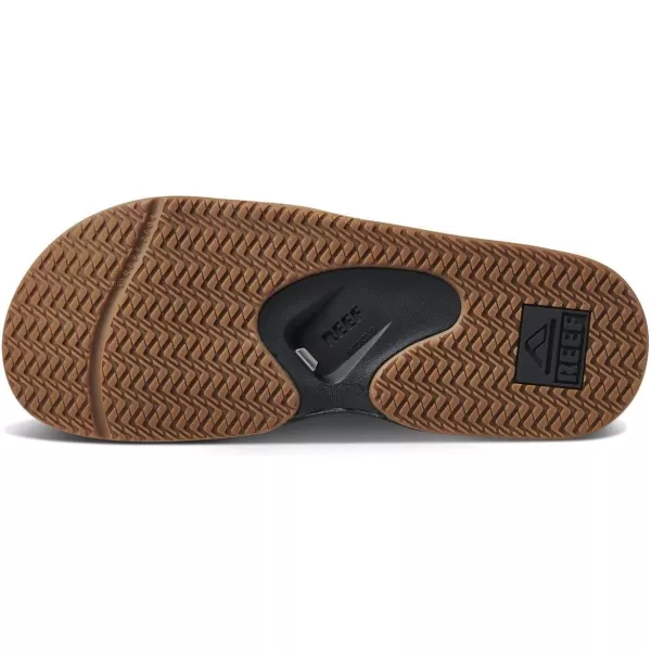 imageREEF Fanning Slide Mens Bottle Opener Sandal Arch Support Durable Outsole Water FriendlyBlackSilver