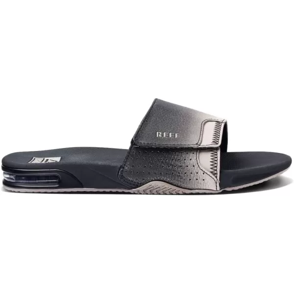imageREEF Fanning Slide Mens Bottle Opener Sandal Arch Support Durable Outsole Water FriendlyBlackTaupe Fade