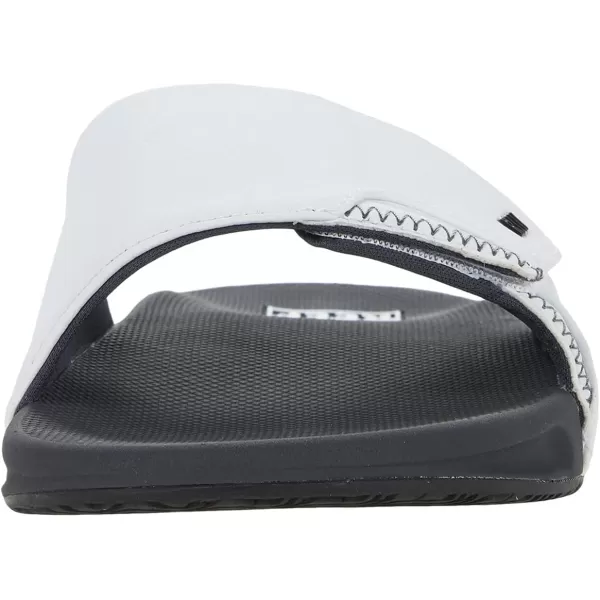 imageREEF Fanning Slide Mens Bottle Opener Sandal Arch Support Durable Outsole Water FriendlyGreyWhite